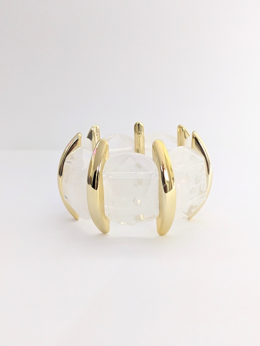 Chunky Gold and Lucite Bracelet